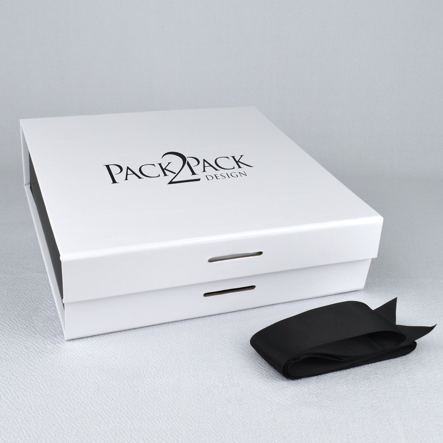 SQUARE Premium Gift Box with Removable Ribbon & Magnetic Closure - (8.75" x 8.75" x 2.55)