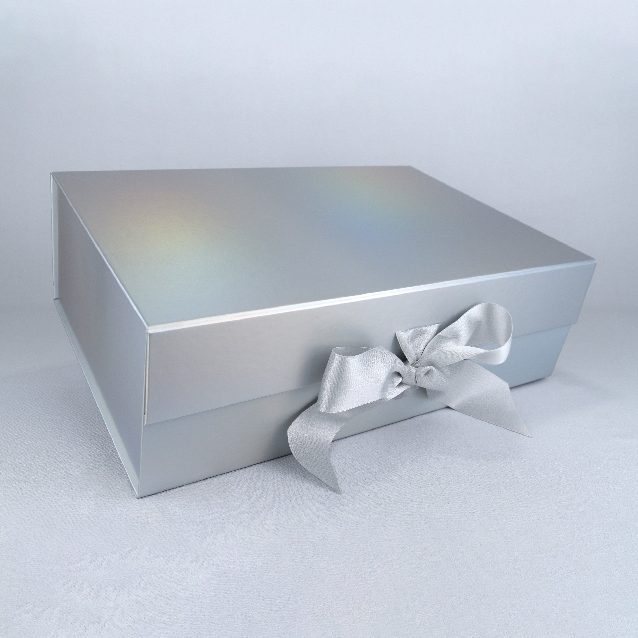 Blue Gift Box Silver Ribbon Stock Photo 85997485 | Shutterstock