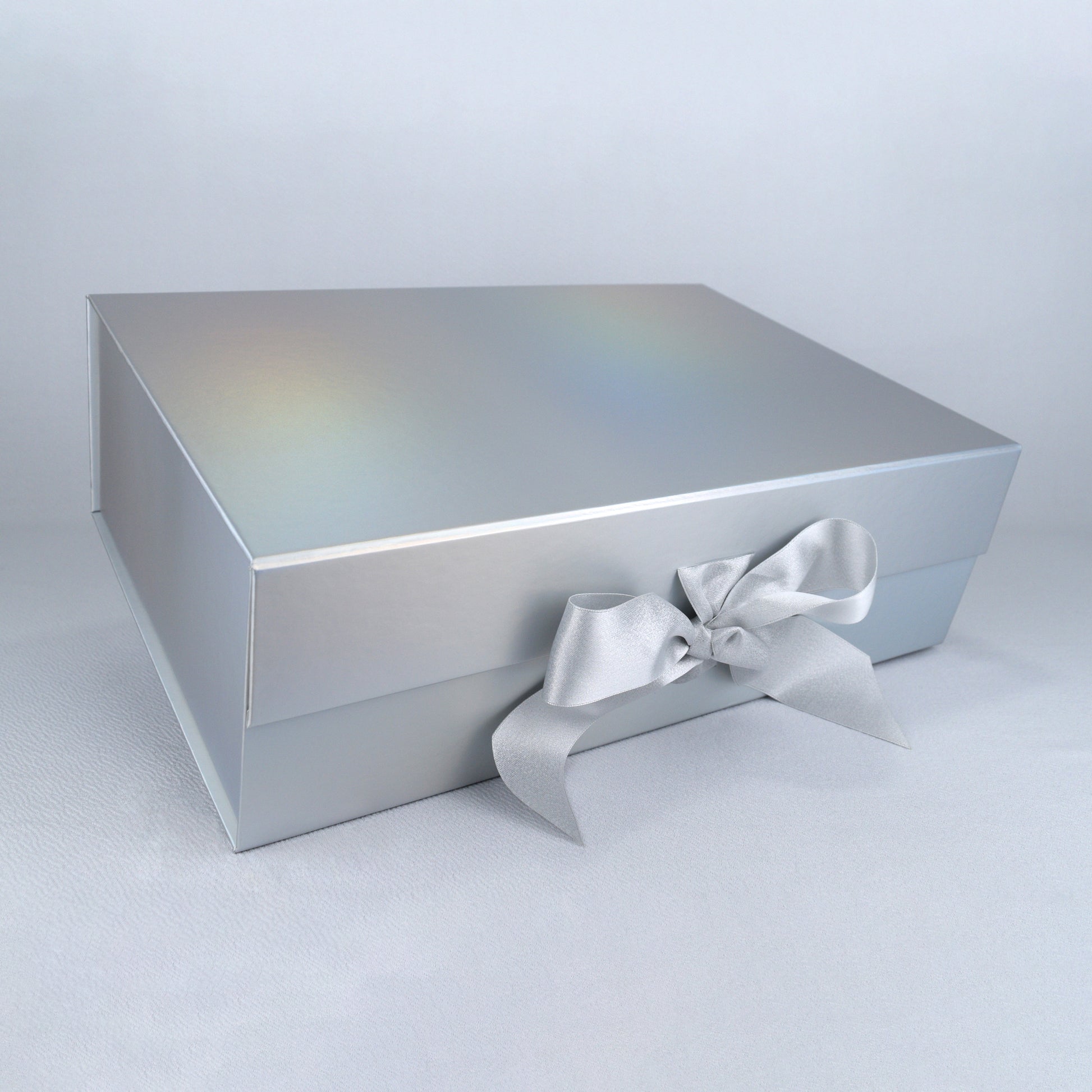 Elegant Picture Storage Box, Custom Photo 4x6 Gift Silver Velvet